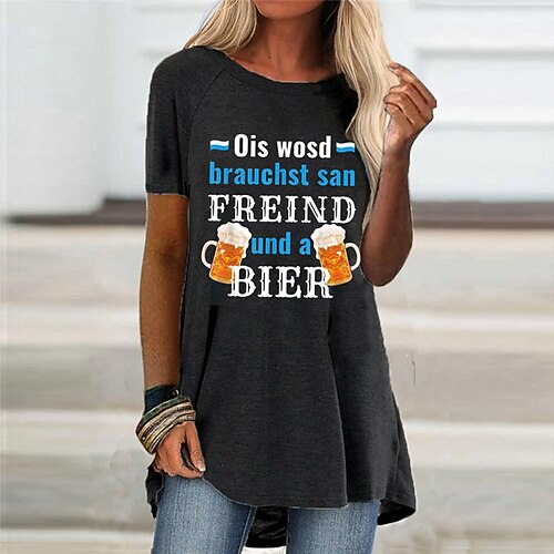 Women's Shift Dress Short Mini Dress Black Half Sleeve Letter Print Fall Spring Round Neck Casual 2022 S M L XL XXL 3XL
Women's Shift Dress Short Mini Dress Black Half Sleeve Letter Print Fall Spring Round Neck Casual 2022 S M L XL XXL 3XL