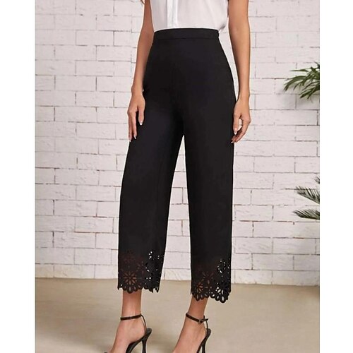 Women's Pants Trousers Trousers Black flower Mid Waist Fashion Casual Weekend Cut Out Micro-elastic Ankle-Length Comfort Plain S M L XL 2XL
Women's Pants Trousers Trousers Black flower Mid Waist Fashion Casual Weekend Cut Out Micro-elastic Ankle-Length Comfort Plain S M L XL 2XL