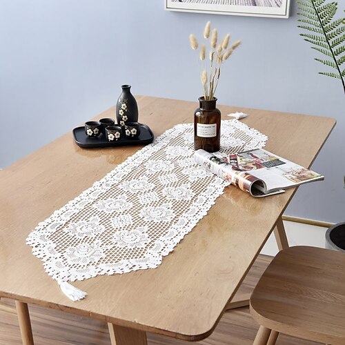 Farmhouse Style Lace Table Runner Dresser Scarf Macrame Embroidered Table Runners with Exquisite Flower Vintage Chic for Wedding Holiday Dinning
Farmhouse Style Lace Table Runner Dresser Scarf Macrame Embroidered Table Runners with Exquisite Flower Vintage Chic for Wedding Holiday Dinning