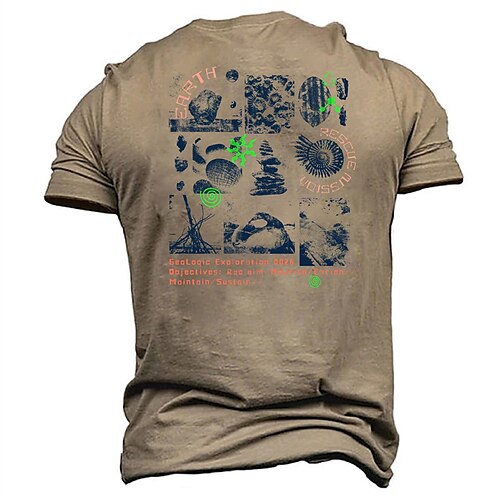 Men's Unisex T shirt Tee Letter Graphic Prints Crew Neck Khaki Short Sleeve 3D Print Outdoor Street Print Tops Vintage Sports Designer Casual / Summer / Summer
Men's Unisex T shirt Tee Letter Graphic Prints Crew Neck Khaki Short Sleeve 3D Print Outdoor Street Print Tops Vintage Sports Designer Casual / Summer / Summer
