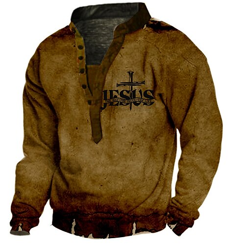 Men's Unisex Sweatshirt Pullover Button Up Hoodie Brown Standing Collar Letter Graphic Prints Print Casual Daily Sports 3D Print Streetwear Designer Casual Spring & Fall Clothing Apparel Hoodies
Men's Unisex Sweatshirt Pullover Button Up Hoodie Brown Standing Collar Letter Graphic Prints Print Casual Daily Sports 3D Print Streetwear Designer Casual Spring & Fall Clothing Apparel Hoodies