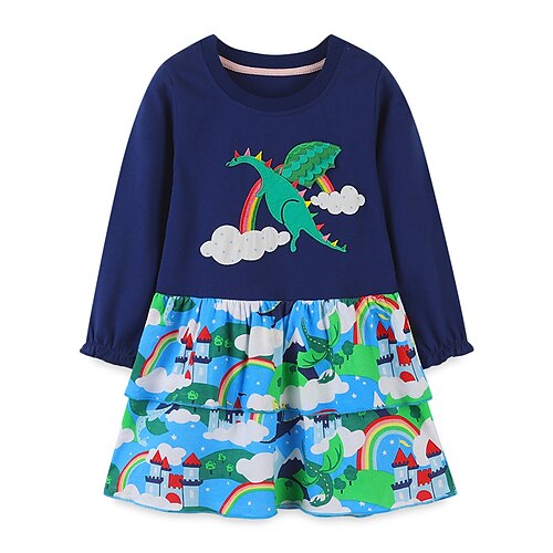 Enfants petites filles robe arc-en-ciel dinosaure une ligne robe vacances quotidiennes bleu marine asymétrique à manches longues décontracté belles robes automne hiver coupe régulière 2-8 ans
Enfants petites filles robe arc-en-ciel dinosaure une ligne robe vacances quotidiennes bleu marine asymétrique à manches longues décontracté belles robes automne hiver coupe régulière 2-8 ans