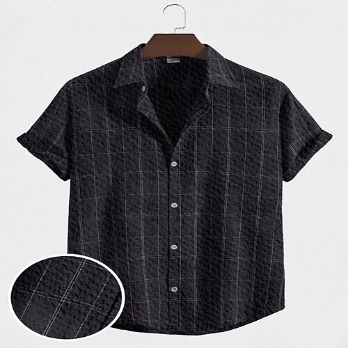 Men's Seersucker Shirt Solid Color Turndown Gray Black Street Daily Short Sleeve Button-Down Clothing Apparel Lightweight Soft Breathable Comfortable / Summer / Summer / Sports
Men's Seersucker Shirt Solid Color Turndown Gray Black Street Daily Short Sleeve Button-Down Clothing Apparel Lightweight Soft Breathable Comfortable / Summer / Summer / Sports