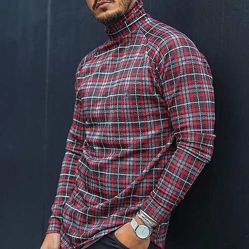 Men's Unisex T shirt Tee Lattice Graphic Prints Tartan Turtleneck Red 3D Print Outdoor Street Long Sleeve Print Clothing Apparel Sports Casual Classic Big and Tall / Spring / Fall
Men's Unisex T shirt Tee Lattice Graphic Prints Tartan Turtleneck Red 3D Print Outdoor Street Long Sleeve Print Clothing Apparel Sports Casual Classic Big and Tall / Spring / Fall