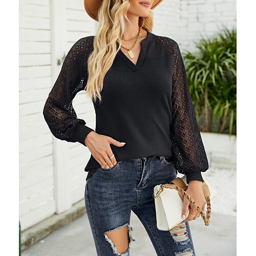 Women's Crop Top Plain Daily Weekend Crop Top Shirt Long Sleeve Patchwork V Neck Casual Streetwear Green White Black S
Women's Crop Top Plain Daily Weekend Crop Top Shirt Long Sleeve Patchwork V Neck Casual Streetwear Green White Black S