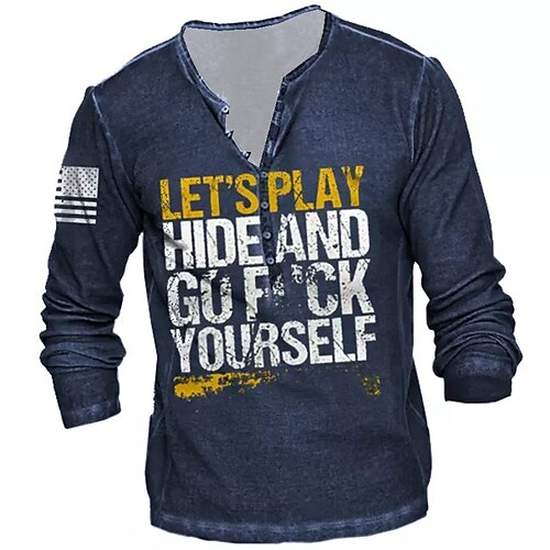 Men's T shirt Tee Henley Shirt Tee Graphic Letter Henley Blue 3D Print Plus Size Outdoor Daily Long Sleeve Button-Down Print Clothing Apparel Basic Designer Classic Comfortable / Sports
Men's T shirt Tee Henley Shirt Tee Graphic Letter Henley Blue 3D Print Plus Size Outdoor Daily Long Sleeve Button-Down Print Clothing Apparel Basic Designer Classic Comfortable / Sports