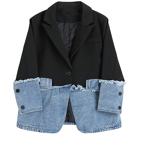 Women's Blazer Warm Breathable Outdoor Work Street Patchwork Pocket Single Breasted Turndown OL Style Chic & Modern Modern Color Block Regular Fit Outerwear Long Sleeve Winter Fall Blue S M L XL
Women's Blazer Warm Breathable Outdoor Work Street Patchwork Pocket Single Breasted Turndown OL Style Chic & Modern Modern Color Block Regular Fit Outerwear Long Sleeve Winter Fall Blue S M L XL