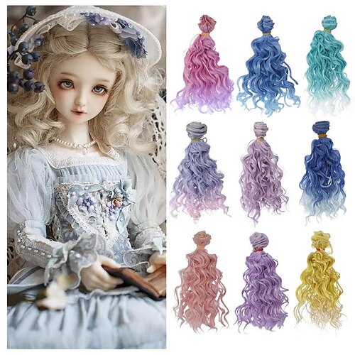 BJD SD Doll Wig High Temperature Synthetic Fiber Long Loose Curly Doll Wig with Full Bangs for BJD Doll Wigs
BJD SD Doll Wig High Temperature Synthetic Fiber Long Loose Curly Doll Wig with Full Bangs for BJD Doll Wigs