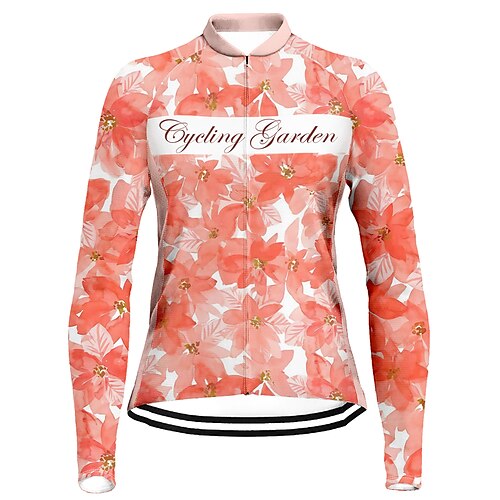 21Grams Women's Cycling Jersey Long Sleeve Bike Top with 3 Rear Pockets Mountain Bike MTB Road Bike Cycling Breathable Quick Dry Moisture Wicking Reflective Strips Red Floral Botanical Polyester
21Grams Women's Cycling Jersey Long Sleeve Bike Top with 3 Rear Pockets Mountain Bike MTB Road Bike Cycling Breathable Quick Dry Moisture Wicking Reflective Strips Red Floral Botanical Polyester