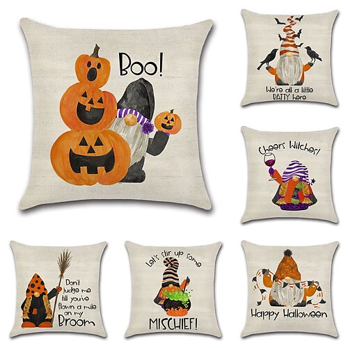 Halloween Double Side Cushion Cover 6PC Soft Decorative Square Throw Pillow Cover Cushion Case Pillowcase for Bedroom Livingroom Superior Quality Machine Washable Indoor Cushion for Sofa Couch Bed Chair Pumpkin Bat
Halloween Double Side Cushion Cover 6PC Soft Decorative Square Throw Pillow Cover Cushion Case Pillowcase for Bedroom Livingroom Superior Quality Machine Washable Indoor Cushion for Sofa Couch Bed Chair Pumpkin Bat