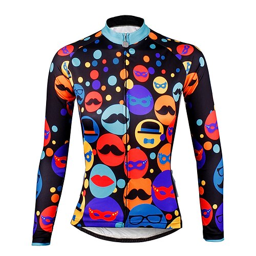 21Grams Women's Cycling Jersey Long Sleeve Bike Top with 3 Rear Pockets Mountain Bike MTB Road Bike Cycling Breathable Quick Dry Moisture Wicking Reflective Strips Black Cartoon Dot Polyester Spandex
21Grams Women's Cycling Jersey Long Sleeve Bike Top with 3 Rear Pockets Mountain Bike MTB Road Bike Cycling Breathable Quick Dry Moisture Wicking Reflective Strips Black Cartoon Dot Polyester Spandex