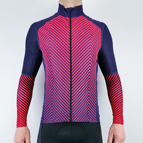 21Grams Men's Cycling Jersey Long Sleeve Bike Top with 3 Rear Pockets Mountain Bike MTB Road Bike Cycling Breathable Quick Dry Moisture Wicking Reflective Strips Red Blue Stripes Polyester Spandex
21Grams Men's Cycling Jersey Long Sleeve Bike Top with 3 Rear Pockets Mountain Bike MTB Road Bike Cycling Breathable Quick Dry Moisture Wicking Reflective Strips Red Blue Stripes Polyester Spandex