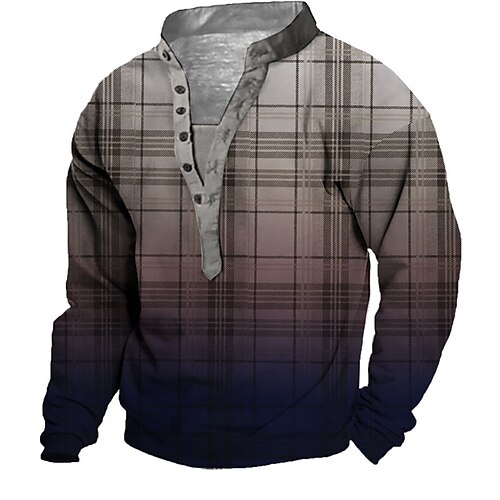 Men's Unisex Sweatshirt Pullover Button Up Hoodie Gray Standing Collar Graphic Prints Tartan Print Casual Daily Sports 3D Print Streetwear Designer Casual Spring & Fall Clothing Apparel Hoodies
Men's Unisex Sweatshirt Pullover Button Up Hoodie Gray Standing Collar Graphic Prints Tartan Print Casual Daily Sports 3D Print Streetwear Designer Casual Spring & Fall Clothing Apparel Hoodies