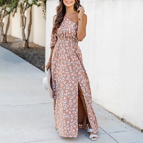 Women's Sheath Dress Maxi long Dress Pink Sleeveless Floral Split Cold Shoulder Print Spring Summer One Shoulder Modern Boho 2022 S M L XL 2XL 3XL
Women's Sheath Dress Maxi long Dress Pink Sleeveless Floral Split Cold Shoulder Print Spring Summer One Shoulder Modern Boho 2022 S M L XL 2XL 3XL