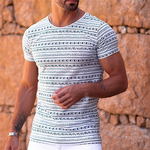 Men's Unisex T shirt Tee 3D Print Tribal Graphic Prints Crew Neck Street Daily Print Short Sleeve Tops Designer Casual Big and Tall Sports Blue / Summer
Men's Unisex T shirt Tee 3D Print Tribal Graphic Prints Crew Neck Street Daily Print Short Sleeve Tops Designer Casual Big and Tall Sports Blue / Summer