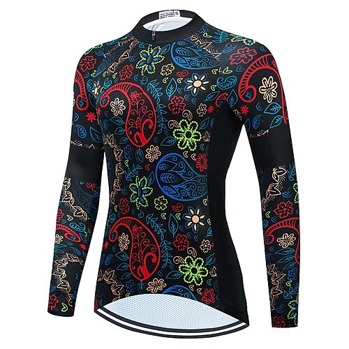 21Grams Women's Cycling Jersey Long Sleeve Bike Top with 3 Rear Pockets Mountain Bike MTB Road Bike Cycling Quick Dry Moisture Wicking Black Paisley Sports Clothing Apparel / Stretchy / Athleisure
21Grams Women's Cycling Jersey Long Sleeve Bike Top with 3 Rear Pockets Mountain Bike MTB Road Bike Cycling Quick Dry Moisture Wicking Black Paisley Sports Clothing Apparel / Stretchy / Athleisure
