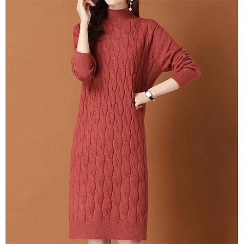 new loose autumn and winter women's wool sweater with coat knitted dress twist sweater mid-length over-the-knee bottoming shirt
new loose autumn and winter women's wool sweater with coat knitted dress twist sweater mid-length over-the-knee bottoming shirt