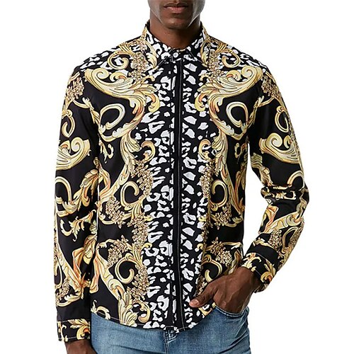 Men's Shirt 3D Print Floral Turndown Street Casual Button-Down Print Long Sleeve Tops Designer Casual Vintage Retro Black
Men's Shirt 3D Print Floral Turndown Street Casual Button-Down Print Long Sleeve Tops Designer Casual Vintage Retro Black