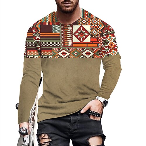 Men's Unisex T shirt Tee Tribal Graphic Prints Crew Neck Brown Long Sleeve 3D Print Outdoor Street Print Tops Basic Vintage Sports Designer
Men's Unisex T shirt Tee Tribal Graphic Prints Crew Neck Brown Long Sleeve 3D Print Outdoor Street Print Tops Basic Vintage Sports Designer