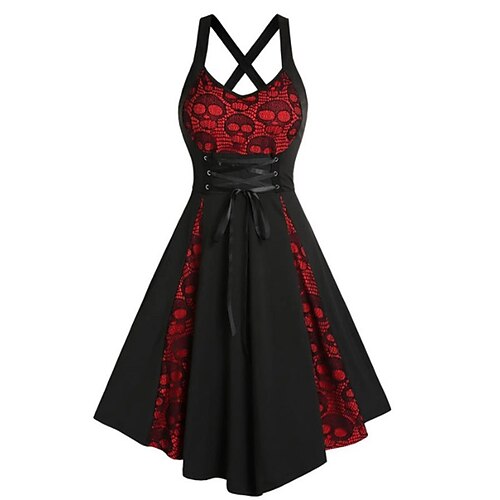 Women's Slip Dress Green Red Sleeveless Color Block Lace up Spring Summer Spaghetti Strap Fashion 2022 M L XL XXL 3XL
Women's Slip Dress Green Red Sleeveless Color Block Lace up Spring Summer Spaghetti Strap Fashion 2022 M L XL XXL 3XL
