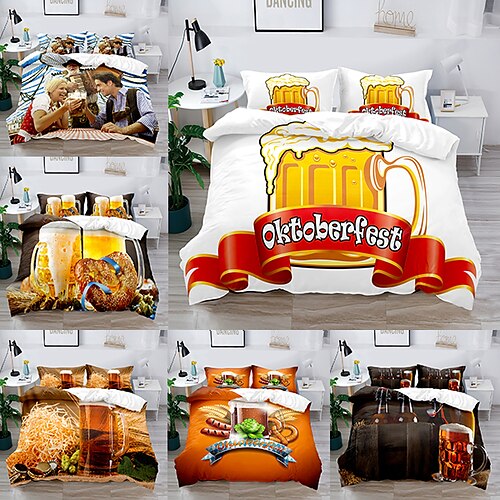 Oktoberfest Beer Festival 3-Piece Duvet Cover Set Hotel Bedding Sets Comforter Cover Include 1 Duvet Cover, 2 Pillowcases for Double/Queen/King(1 Pillowcase for Twin/Single)
Oktoberfest Beer Festival 3-Piece Duvet Cover Set Hotel Bedding Sets Comforter Cover Include 1 Duvet Cover, 2 Pillowcases for Double/Queen/King(1 Pillowcase for Twin/Single)