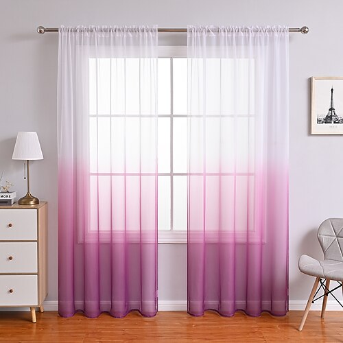 1 Panel Gradient Sheer Curtain Basic Rod Pocket,Semi Sheer Voile Window Curtains/Drapes for Bedroom Living Room
1 Panel Gradient Sheer Curtain Basic Rod Pocket,Semi Sheer Voile Window Curtains/Drapes for Bedroom Living Room