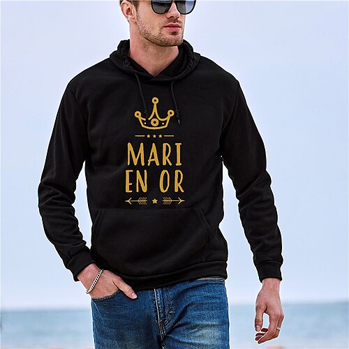 Men's Pullover Hoodie Sweatshirt Hooded Graphic Letter Print Sports Outdoor Daily Sports Hot Stamping Basic Designer Hoodies Sweatshirts Long Sleeve Black / Spring / Fall
Men's Pullover Hoodie Sweatshirt Hooded Graphic Letter Print Sports Outdoor Daily Sports Hot Stamping Basic Designer Hoodies Sweatshirts Long Sleeve Black / Spring / Fall