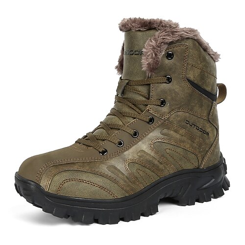 Men's Hiking Shoes Sneakers Fleece Lining Hiking Outdoor Leather Fall & Winter Brown Black / Round Toe
Men's Hiking Shoes Sneakers Fleece Lining Hiking Outdoor Leather Fall & Winter Brown Black / Round Toe
