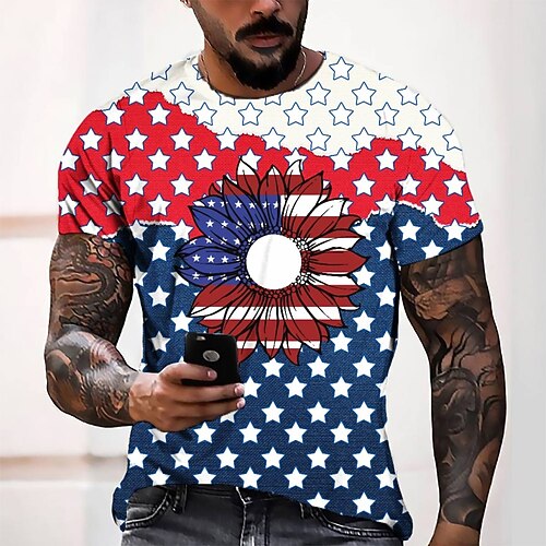 Men's T shirt Tee Tee Graphic Round Neck Blue Short Sleeve 3D Print Casual Daily 3D Print Tops Fashion Cool Designer Comfortable / Summer / Summer
Men's T shirt Tee Tee Graphic Round Neck Blue Short Sleeve 3D Print Casual Daily 3D Print Tops Fashion Cool Designer Comfortable / Summer / Summer