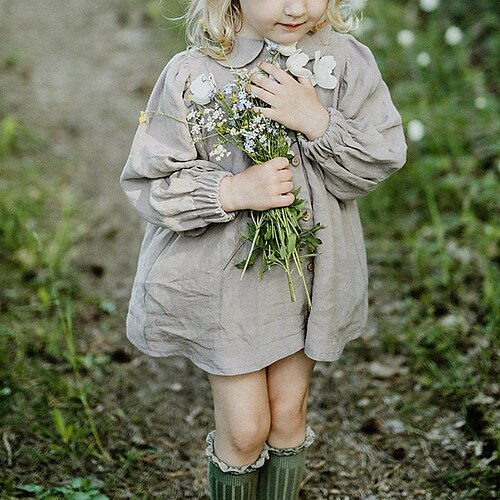 Kids Girls' Shirt Solid Color Daily Long Sleeve Fashion Cotton 3-6 Years Winter Gray
Kids Girls' Shirt Solid Color Daily Long Sleeve Fashion Cotton 3-6 Years Winter Gray