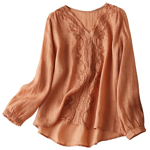 Women's Plus Size Tops Blouse Shirt Plain Embroidered Lace Long Sleeve V Neck Basic Streetwear Daily Going out Cotton Fall Winter Green White
Women's Plus Size Tops Blouse Shirt Plain Embroidered Lace Long Sleeve V Neck Basic Streetwear Daily Going out Cotton Fall Winter Green White