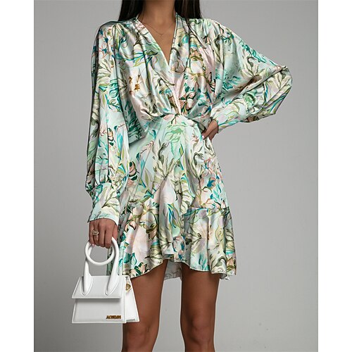 Women's Satin Dress A Line Dress Short Mini Dress White Red Long Sleeve Floral Print Print Fall Winter V Neck Stylish Romantic Loose 2022 S M L XL XXL / Cotton
Women's Satin Dress A Line Dress Short Mini Dress White Red Long Sleeve Floral Print Print Fall Winter V Neck Stylish Romantic Loose 2022 S M L XL XXL / Cotton