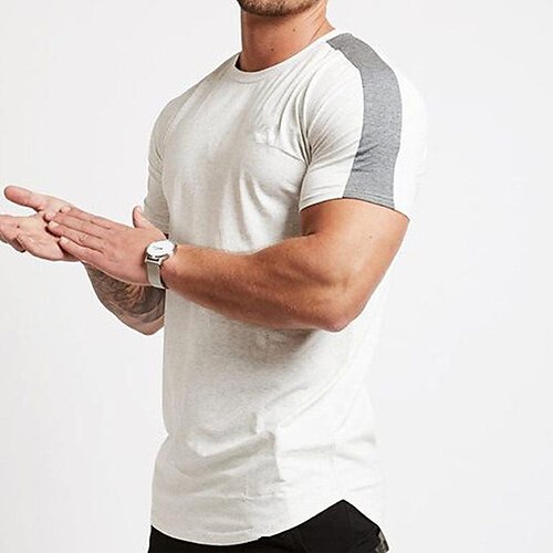 Men's T shirt Tee Color Block Round Neck White Black Brown Short Sleeve Street Daily Tops Casual Comfortable / Summer / Spring / Summer
Men's T shirt Tee Color Block Round Neck White Black Brown Short Sleeve Street Daily Tops Casual Comfortable / Summer / Spring / Summer