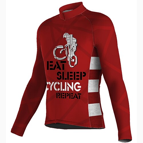21Grams Men's Cycling Jersey Long Sleeve Bike Top with 3 Rear Pockets Mountain Bike MTB Road Bike Cycling Breathable Quick Dry Moisture Wicking Reflective Strips Red Graphic Polyester Spandex Sports
21Grams Men's Cycling Jersey Long Sleeve Bike Top with 3 Rear Pockets Mountain Bike MTB Road Bike Cycling Breathable Quick Dry Moisture Wicking Reflective Strips Red Graphic Polyester Spandex Sports