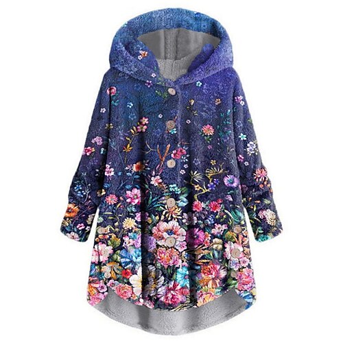 Women's Sherpa jacket Fleece Jacket Teddy Coat Warm Breathable Outdoor Daily Wear Vacation Going out Button Pocket Print Single Breasted Hoodie Active Comfortable Plush Floral Regular Fit Outerwear
Women's Sherpa jacket Fleece Jacket Teddy Coat Warm Breathable Outdoor Daily Wear Vacation Going out Button Pocket Print Single Breasted Hoodie Active Comfortable Plush Floral Regular Fit Outerwear