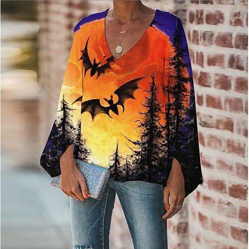 Women's Blouse Graphic Patterned Animal Casual Daily Holiday Blouse Long Sleeve Print V Neck Casual Blue Yellow Dusty Blue S / 3D Print
Women's Blouse Graphic Patterned Animal Casual Daily Holiday Blouse Long Sleeve Print V Neck Casual Blue Yellow Dusty Blue S / 3D Print