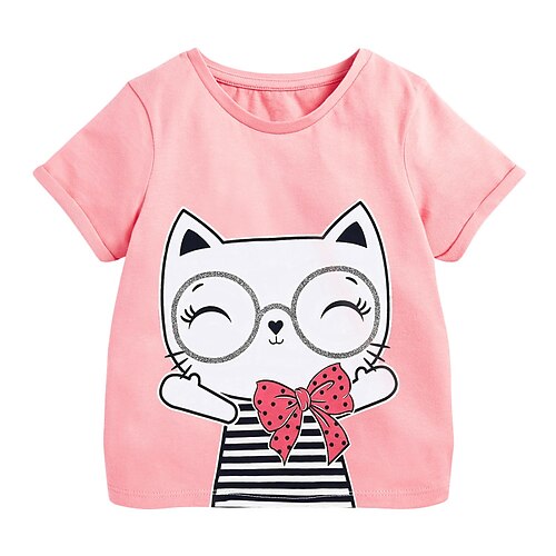 Kids Girls' T shirt Cat Outdoor Short Sleeve Crewneck Active Cotton 2-8 Years Summer Pink
Kids Girls' T shirt Cat Outdoor Short Sleeve Crewneck Active Cotton 2-8 Years Summer Pink