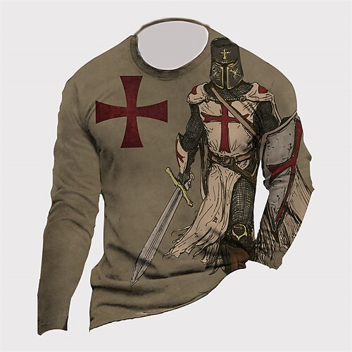 Men's Unisex T shirt Tee Templar Cross Graphic Prints Cross Crew Neck Brown 3D Print Outdoor Street Long Sleeve Print Clothing Apparel Basic Vintage Sports Designer
Men's Unisex T shirt Tee Templar Cross Graphic Prints Cross Crew Neck Brown 3D Print Outdoor Street Long Sleeve Print Clothing Apparel Basic Vintage Sports Designer