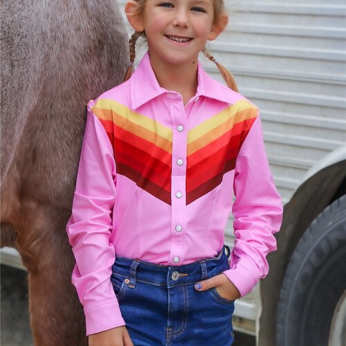 Kids Girls' Shirt Long Sleeve 3D Print Geometric Button Pink Children Tops Fall Winter Fashion Streetwear Adorable Daily Indoor Outdoor Regular Fit 3-12 Years
Kids Girls' Shirt Long Sleeve 3D Print Geometric Button Pink Children Tops Fall Winter Fashion Streetwear Adorable Daily Indoor Outdoor Regular Fit 3-12 Years