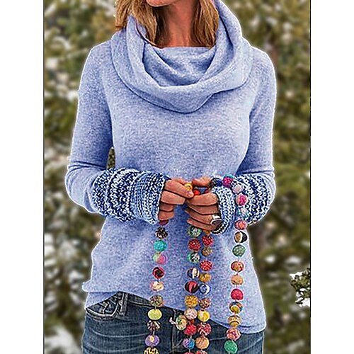 Women's Sweatshirt Pullover Crew Neck Color Block Patchwork Print Daily Weekend Streetwear Casual Hoodies Sweatshirts Black Blue
Women's Sweatshirt Pullover Crew Neck Color Block Patchwork Print Daily Weekend Streetwear Casual Hoodies Sweatshirts Black Blue
