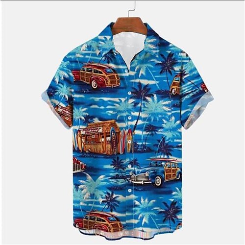 Men's Shirt 3D Print Car Coconut Tree Turndown Street Casual Button-Down Print Short Sleeves Tops Designer Casual Fashion Breathable Blue / Summer
Men's Shirt 3D Print Car Coconut Tree Turndown Street Casual Button-Down Print Short Sleeves Tops Designer Casual Fashion Breathable Blue / Summer
