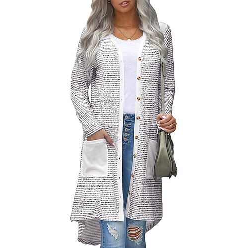 Women's Casual Jacket Warm Breathable Outdoor Daily Wear Vacation Going out Patchwork Button Pocket Single Breasted V Neck Casual Modern Comfortable Street Style Color Block Loose Fit Outerwear Long
Women's Casual Jacket Warm Breathable Outdoor Daily Wear Vacation Going out Patchwork Button Pocket Single Breasted V Neck Casual Modern Comfortable Street Style Color Block Loose Fit Outerwear Long