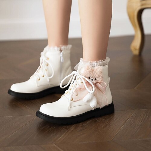Girls' Boots Princess Shoes Daily PU Princess Shoes Big Kids(7years ) Party Daily Lace-up White Black Rosy Pink Fall Winter / Booties / Ankle Boots
Girls' Boots Princess Shoes Daily PU Princess Shoes Big Kids(7years ) Party Daily Lace-up White Black Rosy Pink Fall Winter / Booties / Ankle Boots