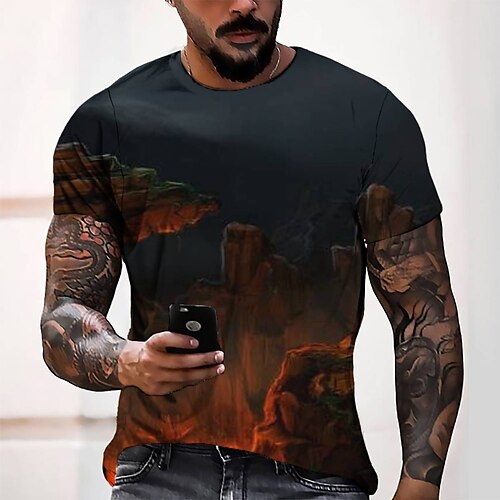 Men's T shirt Tee Tee Graphic Round Neck Orange Short Sleeve 3D Print Casual Daily 3D Print Tops Fashion Cool Designer Comfortable / Summer / Summer
Men's T shirt Tee Tee Graphic Round Neck Orange Short Sleeve 3D Print Casual Daily 3D Print Tops Fashion Cool Designer Comfortable / Summer / Summer