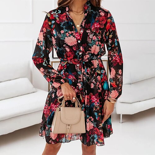 Women's Casual Dress Shirt Dress Knee Length Dress White Black Long Sleeve Floral Lace Button Print Fall Winter Shirt Collar Stylish Casual Modern Slim 2022 S M L XL XXL
Women's Casual Dress Shirt Dress Knee Length Dress White Black Long Sleeve Floral Lace Button Print Fall Winter Shirt Collar Stylish Casual Modern Slim 2022 S M L XL XXL