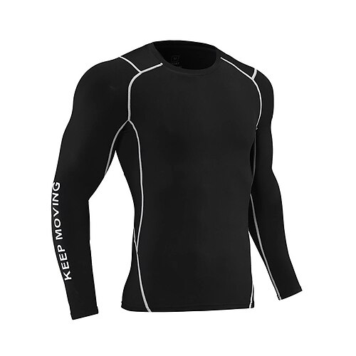 Men's Compression Shirt Long Sleeve Sweatshirt Athletic Winter Spandex Breathable Quick Dry Moisture Wicking Gym Workout Running Active Training Sportswear Activewear Striped Black BlackGray Black
Men's Compression Shirt Long Sleeve Sweatshirt Athletic Winter Spandex Breathable Quick Dry Moisture Wicking Gym Workout Running Active Training Sportswear Activewear Striped Black BlackGray Black