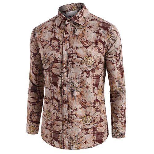 Men's Shirt 3D Print Floral Turndown Street Casual Button-Down Print Long Sleeve Tops Casual Vintage Retro Breathable Wine
Men's Shirt 3D Print Floral Turndown Street Casual Button-Down Print Long Sleeve Tops Casual Vintage Retro Breathable Wine
