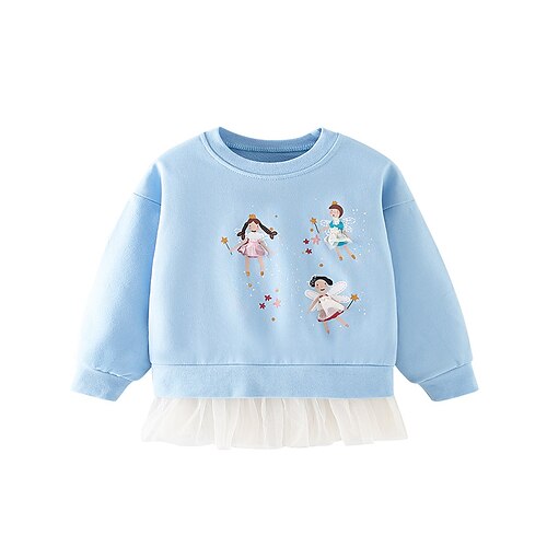 Kids Girls' Sweatshirt Cartoon School Long Sleeve Mesh Fashion Cotton 3-8 Years Winter Blue
Kids Girls' Sweatshirt Cartoon School Long Sleeve Mesh Fashion Cotton 3-8 Years Winter Blue