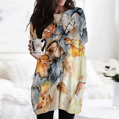 Women's Casual Dress Shift Dress Short Mini Dress Yellow Long Sleeve Print Pocket Print Fall Winter Crew Neck Casual Vacation Loose 2022 S M L XL XXL 3XL
Women's Casual Dress Shift Dress Short Mini Dress Yellow Long Sleeve Print Pocket Print Fall Winter Crew Neck Casual Vacation Loose 2022 S M L XL XXL 3XL