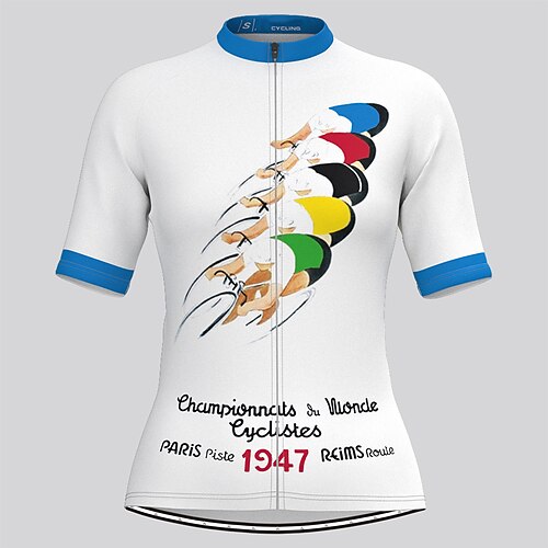 21Grams Women's Cycling Jersey Short Sleeve Bike Top with 3 Rear Pockets Mountain Bike MTB Road Bike Cycling Quick Dry Moisture Wicking White Graphic Sports Clothing Apparel / Athleisure
21Grams Women's Cycling Jersey Short Sleeve Bike Top with 3 Rear Pockets Mountain Bike MTB Road Bike Cycling Quick Dry Moisture Wicking White Graphic Sports Clothing Apparel / Athleisure